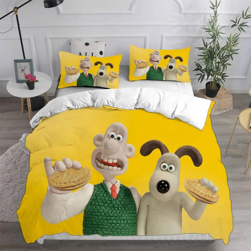 Wallace and Gromit Bedding Set Single Double King Duvet Cover Quilt Cover