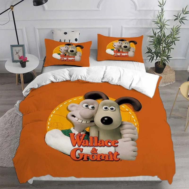 Wallace and Gromit Bedding Set Single Double King Duvet Cover Quilt Cover