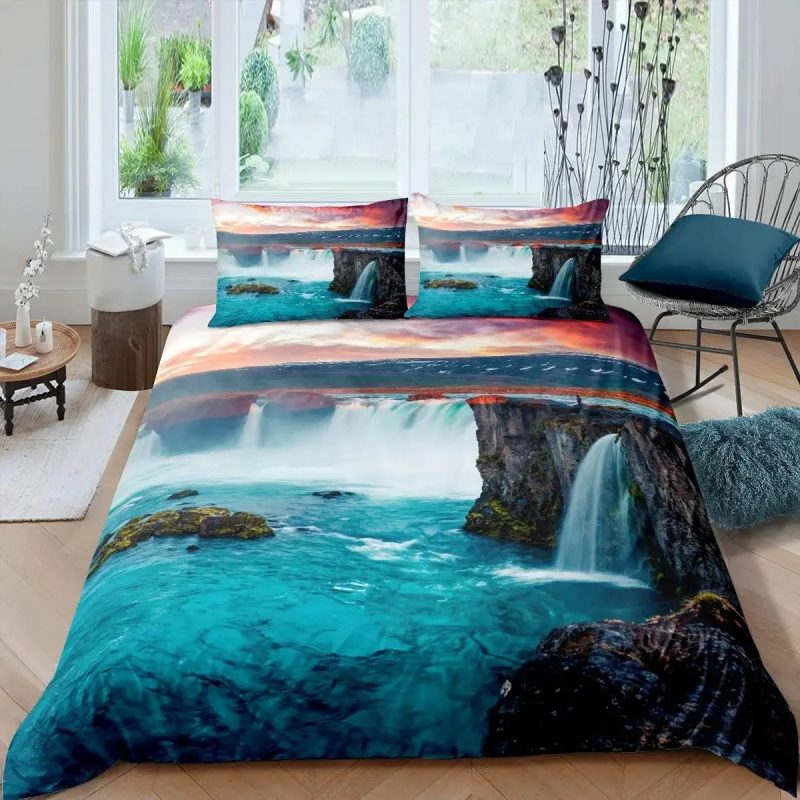 Waterfall Bedding Set Single Double King Duvet Cover Quilt Cover