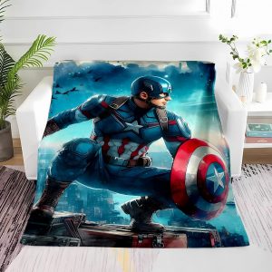 Captain America Blanket Flannel Fleece Blanket Throw Quilt Blanket