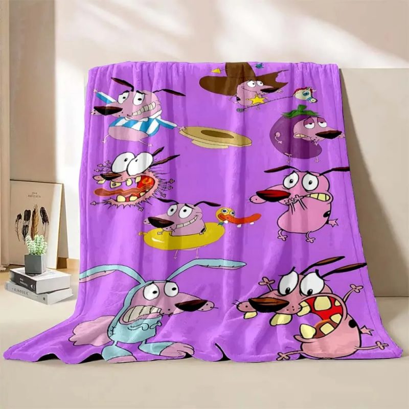 Courage the Cowardly Dog Blanket Flannel Fleece Blanket Throw Quilt Blanket