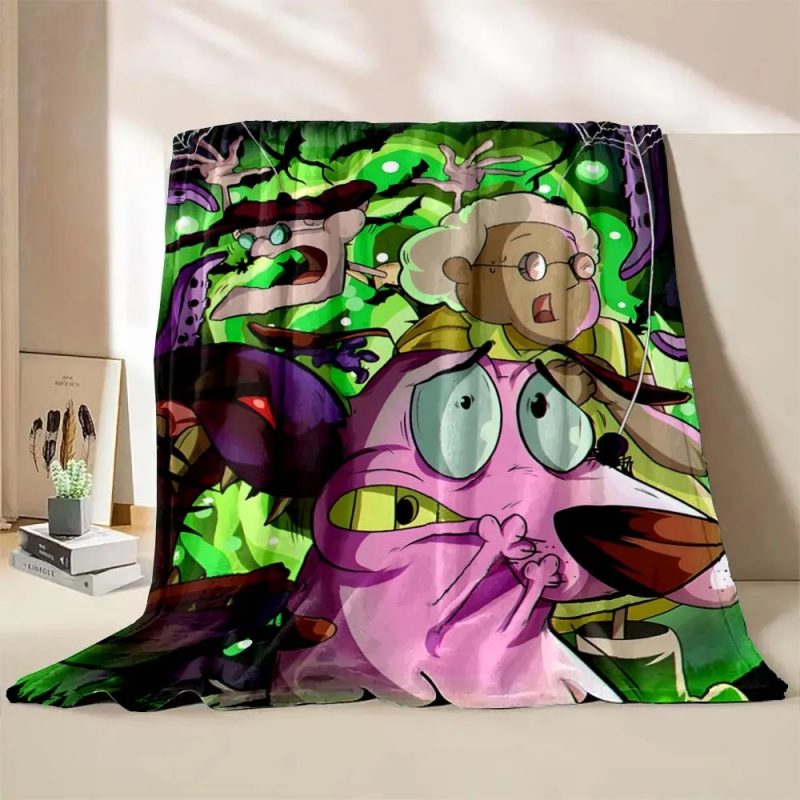 Courage the Cowardly Dog Blanket Flannel Fleece Blanket Throw Quilt Blanket