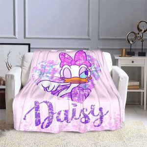 Daisy Duck Blanket Flannel Fleece Blanket Throw Quilt Blanket