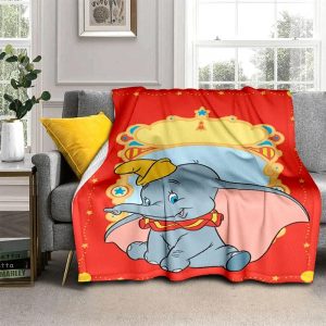 Dumbo Blanket Flannel Fleece Blanket Throw Quilt Blanket