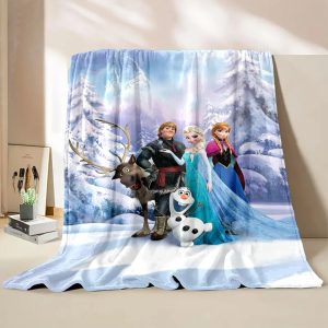 Elsa Blanket Flannel Fleece Blanket Throw Quilt Blanket