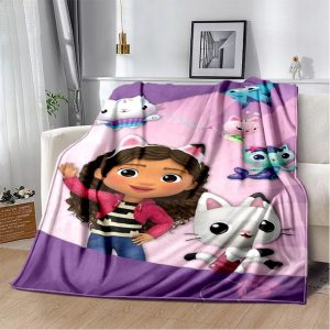 Gabby's Dollhouse Blanket Flannel Fleece Blanket Throw Quilt Blanket