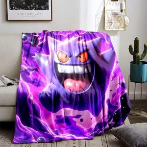 Gengar Blanket Flannel Fleece Blanket Throw Quilt Blanket