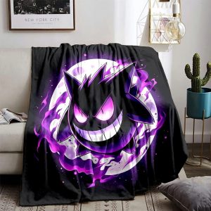 Gengar Blanket Flannel Fleece Blanket Throw Quilt Blanket