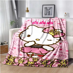 Hello Kitty Blanket Flannel Fleece Blanket Throw Quilt Blanket