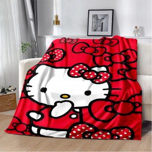 Hello Kitty Blanket Flannel Fleece Blanket Throw Quilt Blanket
