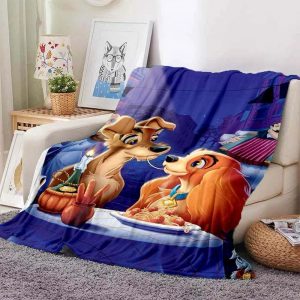 Lady and the Tramp Blanket Flannel Fleece Blanket Throw Quilt Blanket