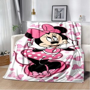 Minnie Mouse Blanket Flannel Fleece Blanket Throw Quilt Blanket