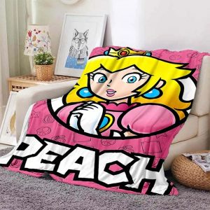 Princess Peach Blanket Flannel Fleece Blanket Throw Quilt Blanket