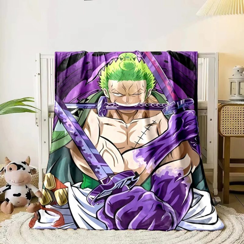 Roronoa Zoro Blanket Flannel Fleece Blanket Throw Quilt Blanket