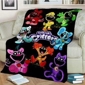 Smiling Critters Blanket Flannel Fleece Blanket Throw Quilt Blanket