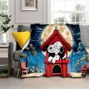 Snoopy Blanket Flannel Fleece Blanket Throw Quilt Blanket