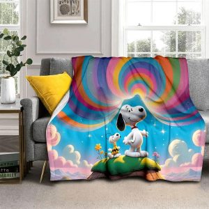 Snoopy Blanket Flannel Fleece Blanket Throw Quilt Blanket