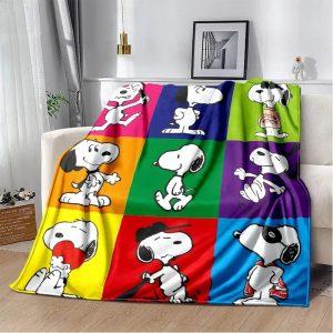 Snoopy Blanket Flannel Fleece Blanket Throw Quilt Blanket