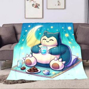 Snorlax Blanket Flannel Fleece Blanket Throw Quilt Blanket