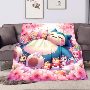 Snorlax Blanket Flannel Fleece Blanket Throw Quilt Blanket