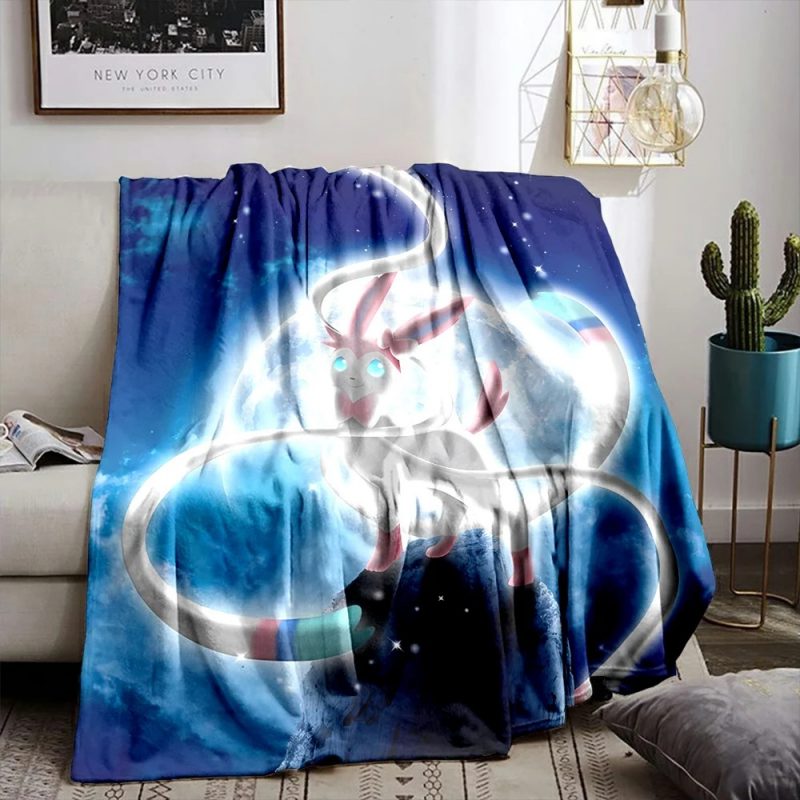 Sylveon Blanket Flannel Fleece Blanket Throw Quilt Blanket