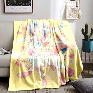 Sylveon Blanket Flannel Fleece Blanket Throw Quilt Blanket