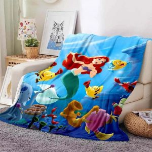 The Little Mermaid Blanket Flannel Fleece Blanket Throw Quilt Blanket