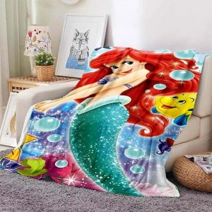 The Little Mermaid Blanket Flannel Fleece Blanket Throw Quilt Blanket