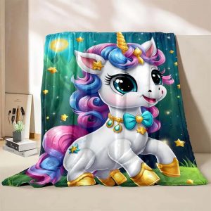 Unicorn Blanket Flannel Fleece Blanket Throw Quilt Blanket