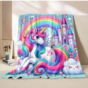 Unicorn Blanket Flannel Fleece Blanket Throw Quilt Blanket